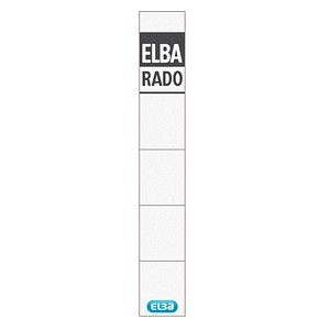 10 ELBA Einsteck-Rückenschilder weiß für 5,0 cm Rückenbreite von Elba