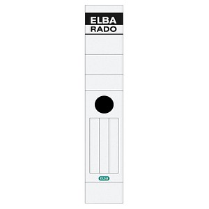 10 ELBA Ordneretiketten rado weiß für 8,0 cm Rückenbreite von Elba