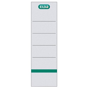 10 ELBA Ordneretiketten weiß für 8,0 cm Rückenbreite von Elba