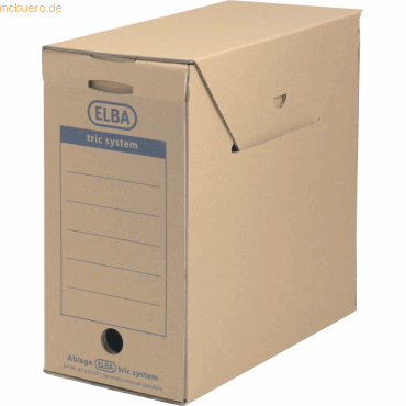 ELBA Archiv-Box Standard tric system 158x333x308mm Wellpappe naturbrau ELBA Archiv-Box Standard tric system 158x333x308mm Wellpappe naturbrau von Elba