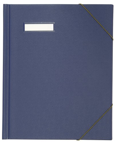 ELBA 100420821 Umlaufmappe 5er Pack aus Karton mit PVC-Folie veredelt mit Eckspannergummi und Beschriftungsfenster blau von Elba