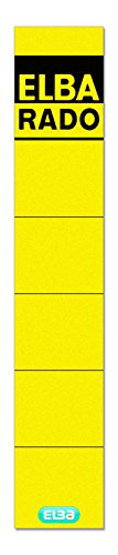 ELBA 100420942 Rückenschilder Rado 10er Pack schmal und kurz selbstklebend gelb von Elba