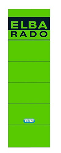 ELBA 100420948 Rückenschilder Rado 10er Pack breit und kurz selbstklebend grün von Elba