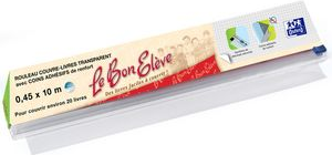 ELBA Buchschutz-Folie Le Bon Elève, PVC, 45 mm x 10 m transparent, zum Schutz von Büchern (100207230) von Elba
