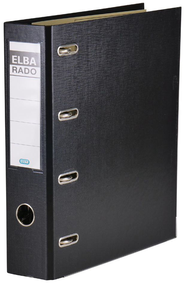 ELBA Doppelordner rado plast, Rückenbreite: 75 mm, schwarz von Elba