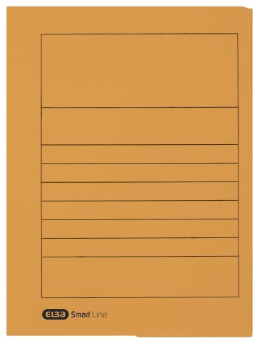 ELBA Einschlagmappe Smart Line, 25er Pack, DIN A4, Karton, gelb von Elba