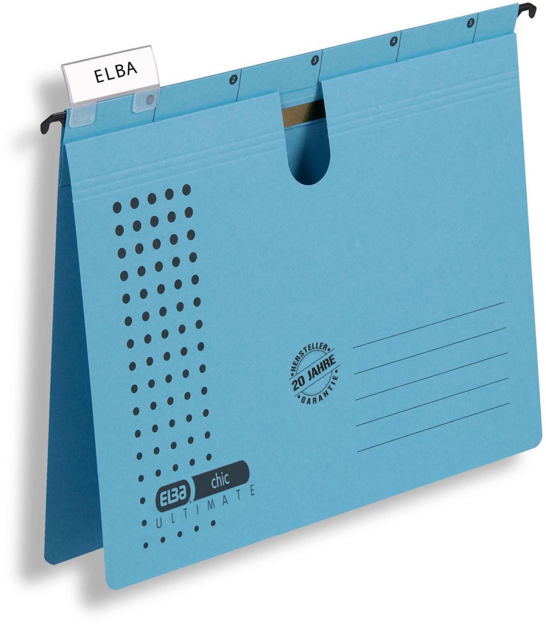 ELBA chic Ultimate Hängehefter kaufmännische Heftung DIN A4 blau ELBA chic Ultimate Hängehefter kaufmännische Heftung DIN A4 blau von Elba