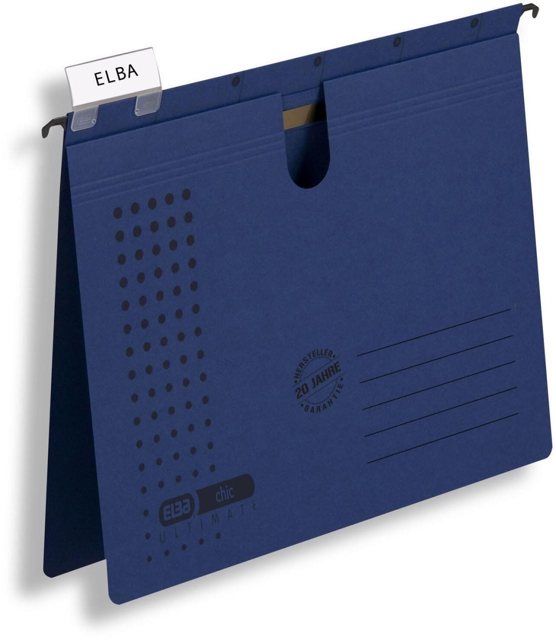 ELBA chic Ultimate Hängehefter kaufmännische Heftung DIN A4 dunkelblau ELBA chic Ultimate Hängehefter kaufmännische Heftung DIN A4 dunkelblau von Elba