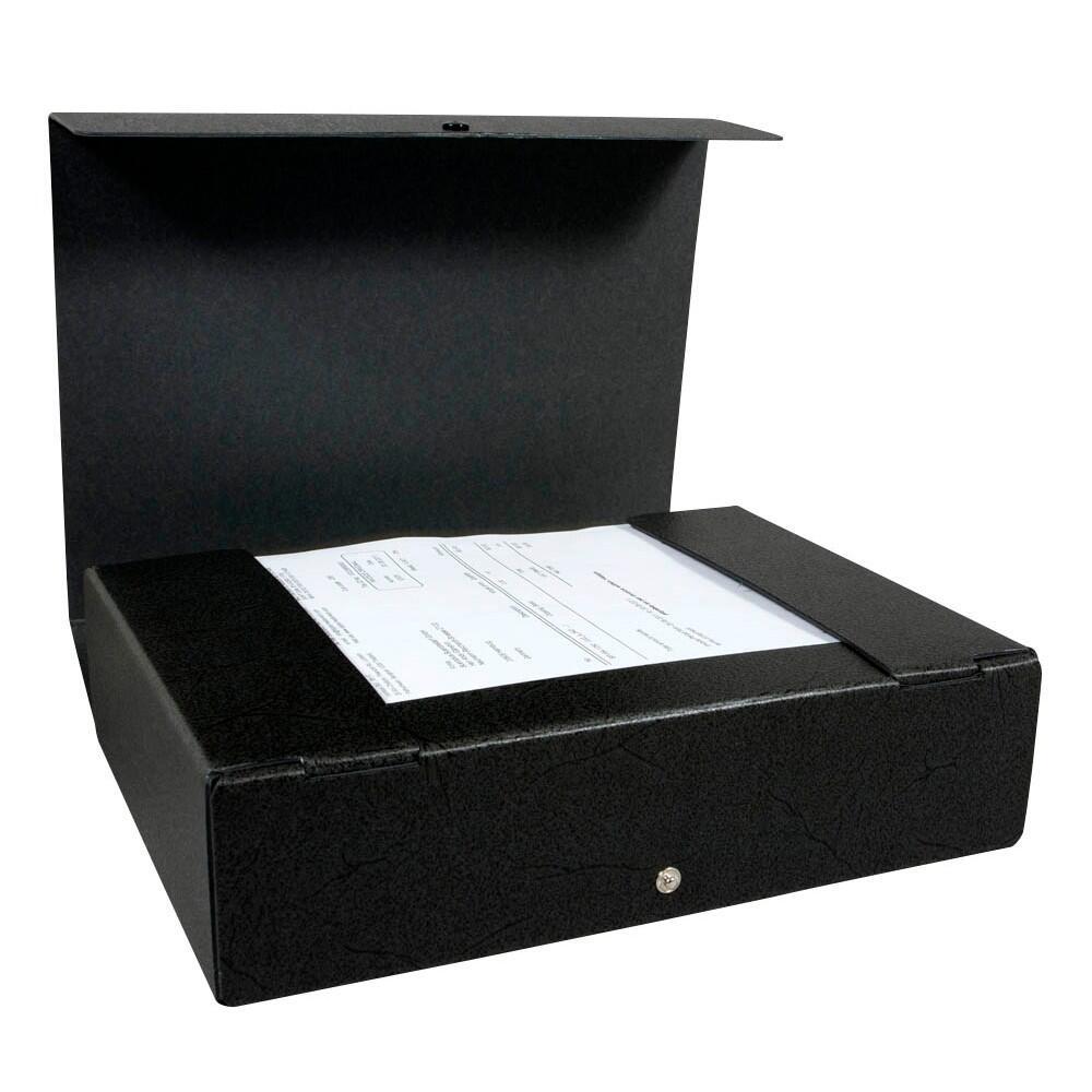 ELBA Heftbox 8,5 cm - schwarz marmoriert von Elba