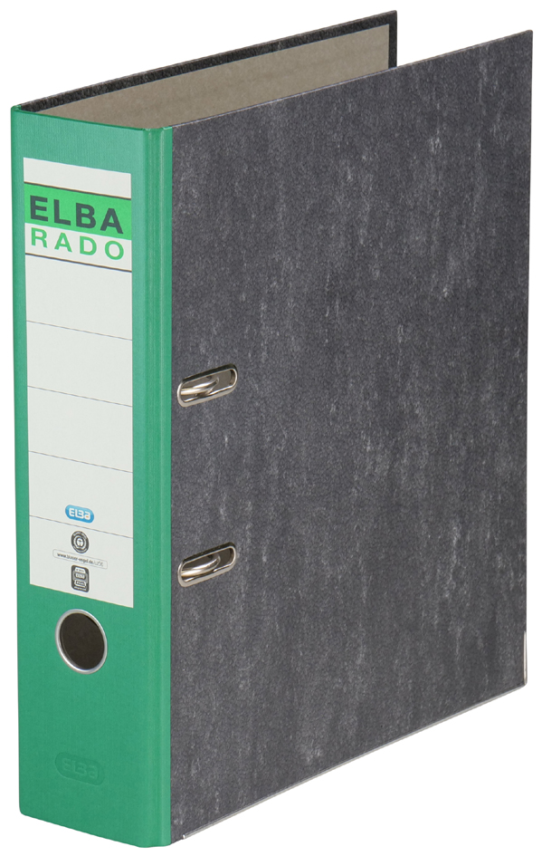 ELBA Ordner rado Wolkenmarmor, Rückenbreite: 80 mm, grün von Elba