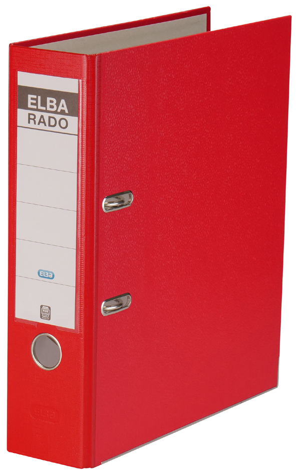 ELBA Ordner rado brillant, Rückenbreite: 80 mm, rot von Elba