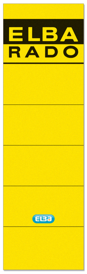 ELBA Ordnerrücken-Etiketten , ELBA RADO,  - kurz/breit, gelb von Elba