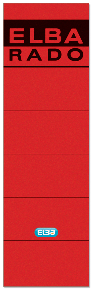 ELBA Ordnerrücken-Etiketten , ELBA RADO,  - kurz/breit, rot von Elba