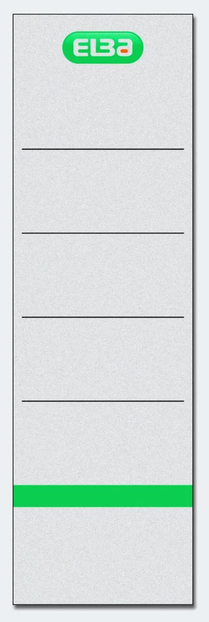 ELBA Ordneretiketten für 8 cm Rückenbreite 59,0 x 190,0 mm von Elba