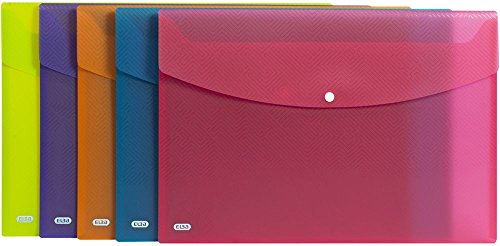 ELBA Urban Brieftaschen, 5er Pack, DIN A3, Kunststoff, farbig sortiert von Elba