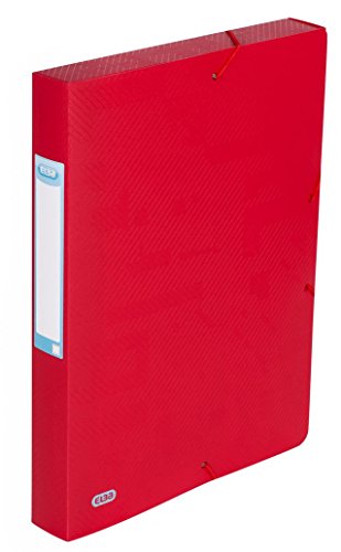 ELBA Urban Sammelbox A4, aus Kunststoff, Rückenbreite 4 cm, blickdicht, rot, 1 Stück von Elba