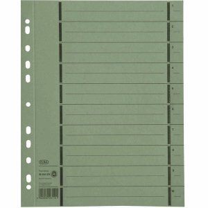 Elba 100 x Trennblatt A4 mit Perforation Manilakarton grün Elba 100 x Trennblatt A4 mit Perforation Manilakarton grün von Elba