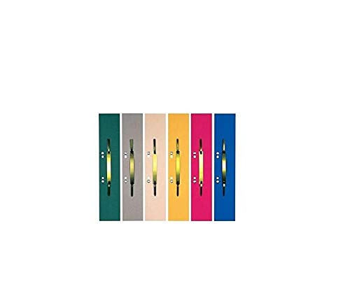 Elba Einhänge Heftstreifen aus Karton, geöst, Deck aus Metall, gelb, 50 Stück von Elba