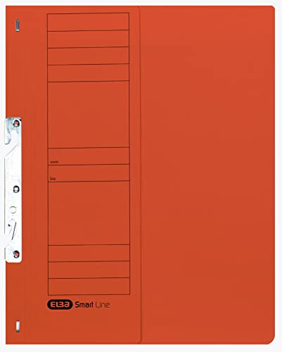 Elba Einhakhefter A4, Karton, 1/2 Vorderdeckel, kfm. Heftung, orange, 50 Stück von Elba