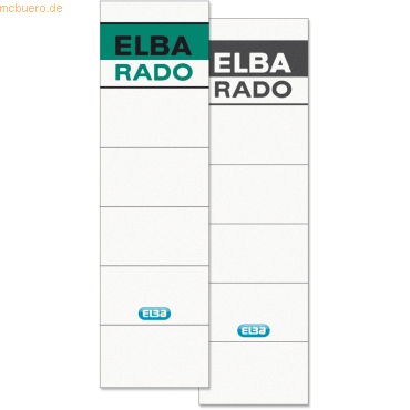 Elba Einsteck-Rückenschild kurz/breit weiß 10 Stück Elba Einsteck-Rückenschild kurz/breit weiß 10 Stück von Elba
