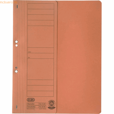 Elba Ösenhefter kaufm. Heftung halber Vorderdeckel Karton orange Elba Ösenhefter kaufm. Heftung halber Vorderdeckel Karton orange von Elba