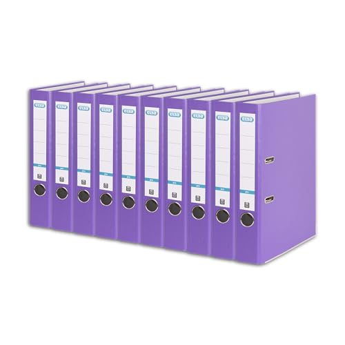 Elba Ordner A4, Smart Pro, 5 cm schmal, Kunststoff außen, violett, 10 Stück von Elba