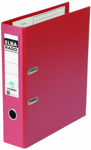 Elba Ordner A4, aus Kunststoff, rado plast, 8 cm breit, rot, 20 Stück von Elba