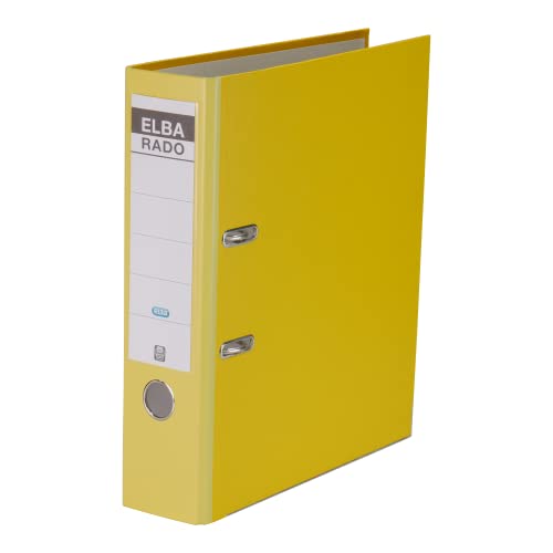Elba Ordner A4, rado brillant, breit, veredeltes Papier, gelb, 1 Stück von Elba