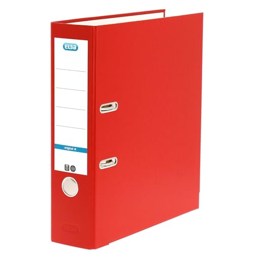 Elba Ordner A4, smart Original, 8cm breit, Papier Innen/Außen, rot Elba Ordner A4, smart Original, 8cm breit, Papier Innen/Außen, rot von Elba