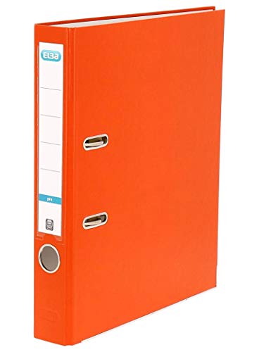 Elba Ordner A4, smart Pro, 5 cm schmal, Kunststoff außen, orange von Elba