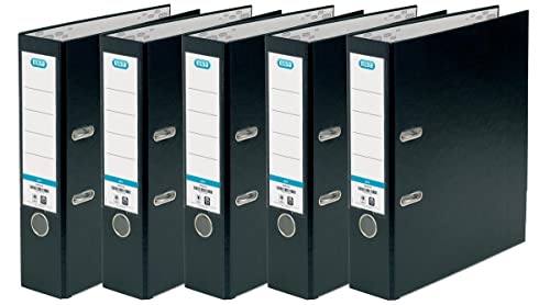 Elba Ordner A4 smart Pro, 8 cm breit, Kunststoff außen, schwarz, 5 Stück Elba Ordner A4 smart Pro, 8 cm breit, Kunststoff außen, schwarz, 5 Stück von Elba