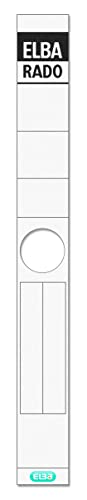 Elba Ordner Rückenschild, für 5 cm breite, Recycling, weiß/grau, 10 Stück von Elba