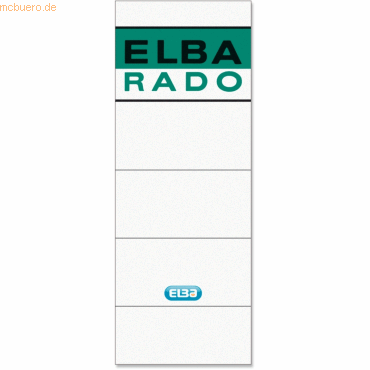 Elba Ordnerrückenschild extra kurz/breit weiß 10 Stück Elba Ordnerrückenschild extra kurz/breit weiß 10 Stück von Elba