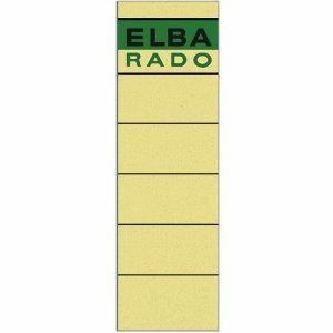 Elba Ordnerrückenschilder für Elba selbstklebend kurz/breit VE=10 Stück chamois von Elba
