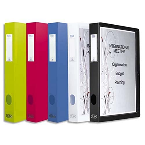 Elba Polyvision Ablagebox, personalisierbar, 24 x 32 cm), Rücken 4 cm, blickdicht, farblich sortiert, 8 Stück von Elba