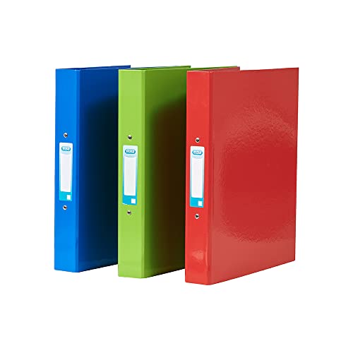 Elba Ringbuch A4, Rot, Grün, Blau, 3er Pack von Elba