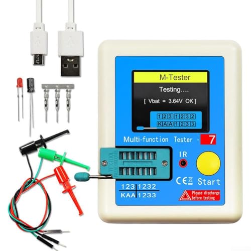 Multifunktionaler Transistor-Tester, 8,9 cm, TFT-Display, Diode, Triode, Kondensator, Widerstand, LCR, ESR, NPN, PNP Detektor Multifunktionaler Transistor-Tester, 8,9 cm, TFT-Display, Diode, Triode, Kondensator, Widerstand, LCR, ESR, NPN, PNP Detektor von Elchuiaby