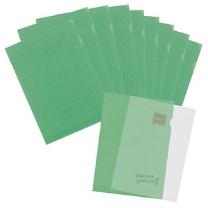10 ELCO Sichthüllen Ordo transparent DIN A4 grün glatt 80 g/qm von Elco