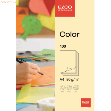 10 x Elco Büropapier A4 210x297mm hellchamois Papier 80 g/qm VE=100 Bl 10 x Elco Büropapier A4 210x297mm hellchamois Papier 80 g/qm VE=100 Bl von Elco
