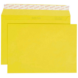 ELCO Briefumschläge Color DIN C5 ohne Fenster intensivgelb haftklebend 25 St. von Elco