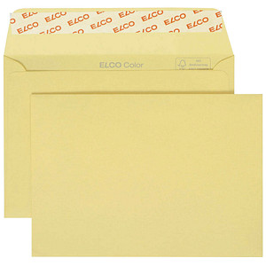ELCO Briefumschläge Color DIN C6 ohne Fenster hellchamois haftklebend 25 St. von Elco