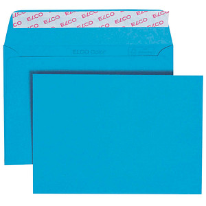 ELCO Briefumschläge Color DIN C6 ohne Fenster intensivblau haftklebend 25 St. von Elco