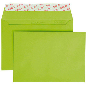 ELCO Briefumschläge Color DIN C6 ohne Fenster intensivgrün haftklebend 25 St. von Elco