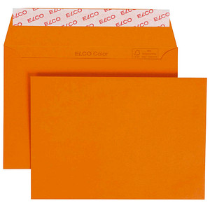ELCO Briefumschläge Color DIN C6 ohne Fenster orange haftklebend 25 St. von Elco