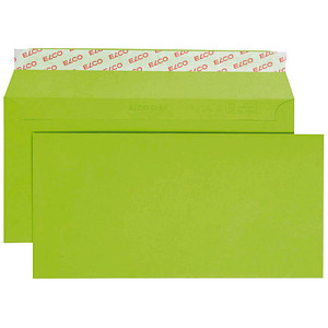 ELCO Briefumschläge Color DIN lang ohne Fenster intensivgrün haftklebend 25 St. von Elco