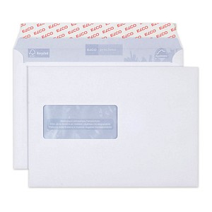 ELCO Briefumschläge Proclima DIN C5 mit Fenster weiß haftklebend 500 St. von Elco