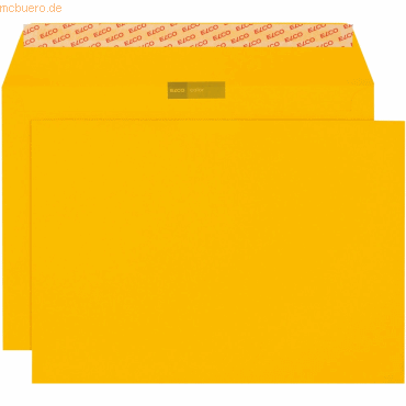 Elco Briefumschläge Color goldgelb Haftklebung 100 g/qm VE=200 Stück von Elco