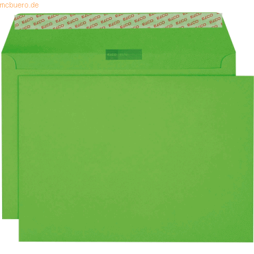 Elco Briefumschläge Color intensiv-grün Haftklebung 100 g/qm VE=200 St von Elco