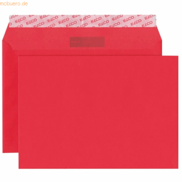 Elco Briefumschläge Color intensiv-rot Haftklebung 100 g/qm VE=250 Stü von Elco