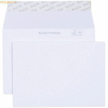 Elco Briefumschläge Prestige C6 hochweiß Haftklebung 120g/qm VE=25 Stü Elco Briefumschläge Prestige C6 hochweiß Haftklebung 120g/qm VE=25 Stü von Elco